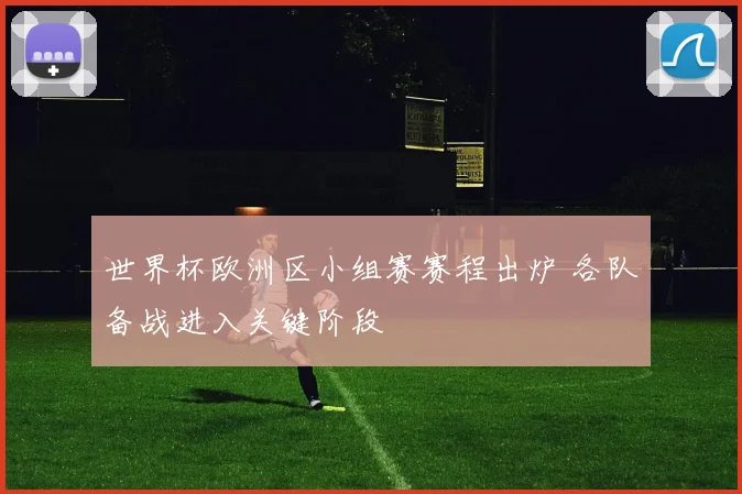 世界杯欧洲区小组赛赛程出炉 各队备战进入关键阶段
